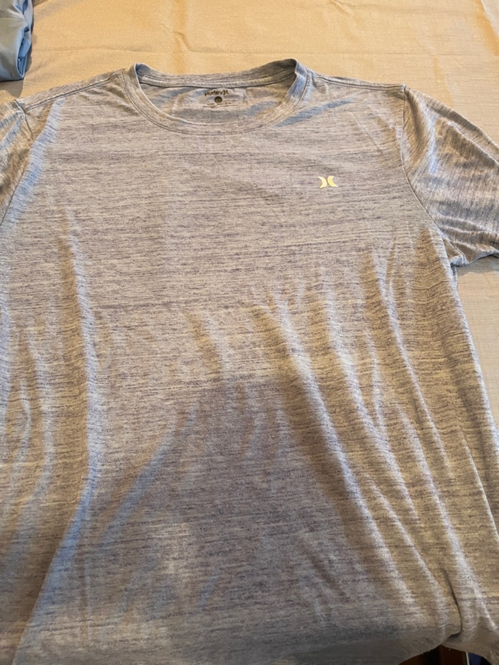 Hurley Men's Light Heather Gray Short-Sleeve Crew Tee